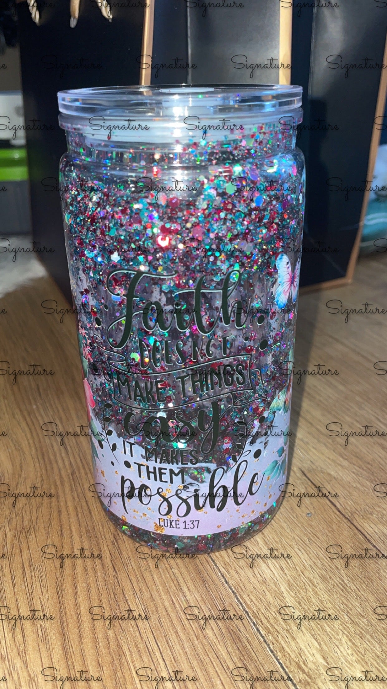 Lava drip/ snow globe tumblers