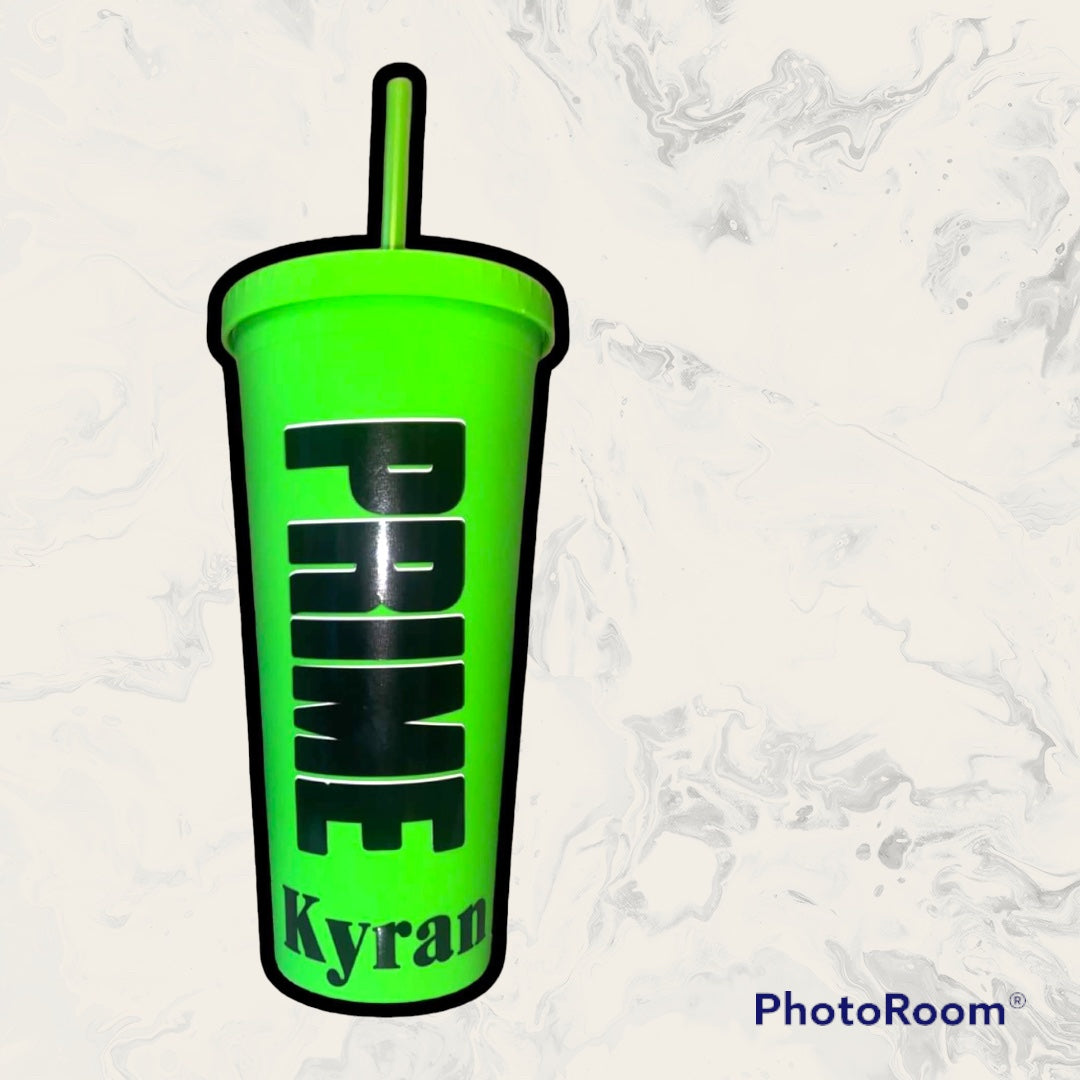 Personalised 24oz Tumbler Cup With Straw