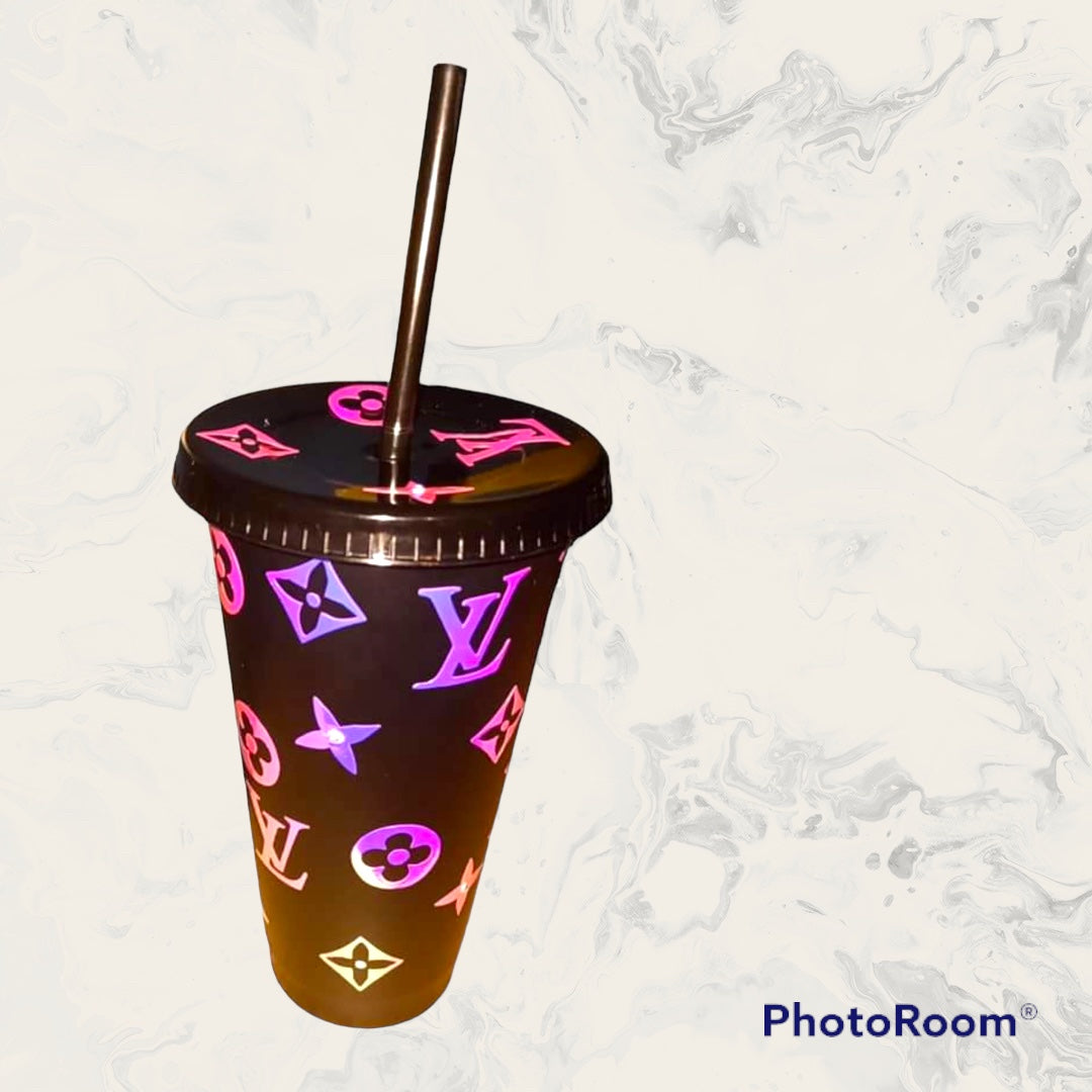 Personalised 24oz Tumbler Cup With Straw