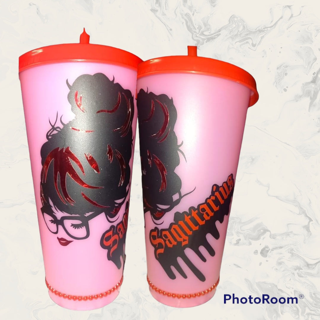 Personalised 24oz Tumbler Cup With Straw