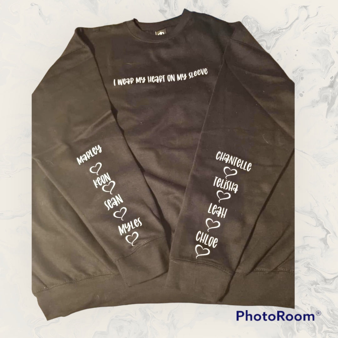 I wear my heart on my sleeve hoodies/sweaters