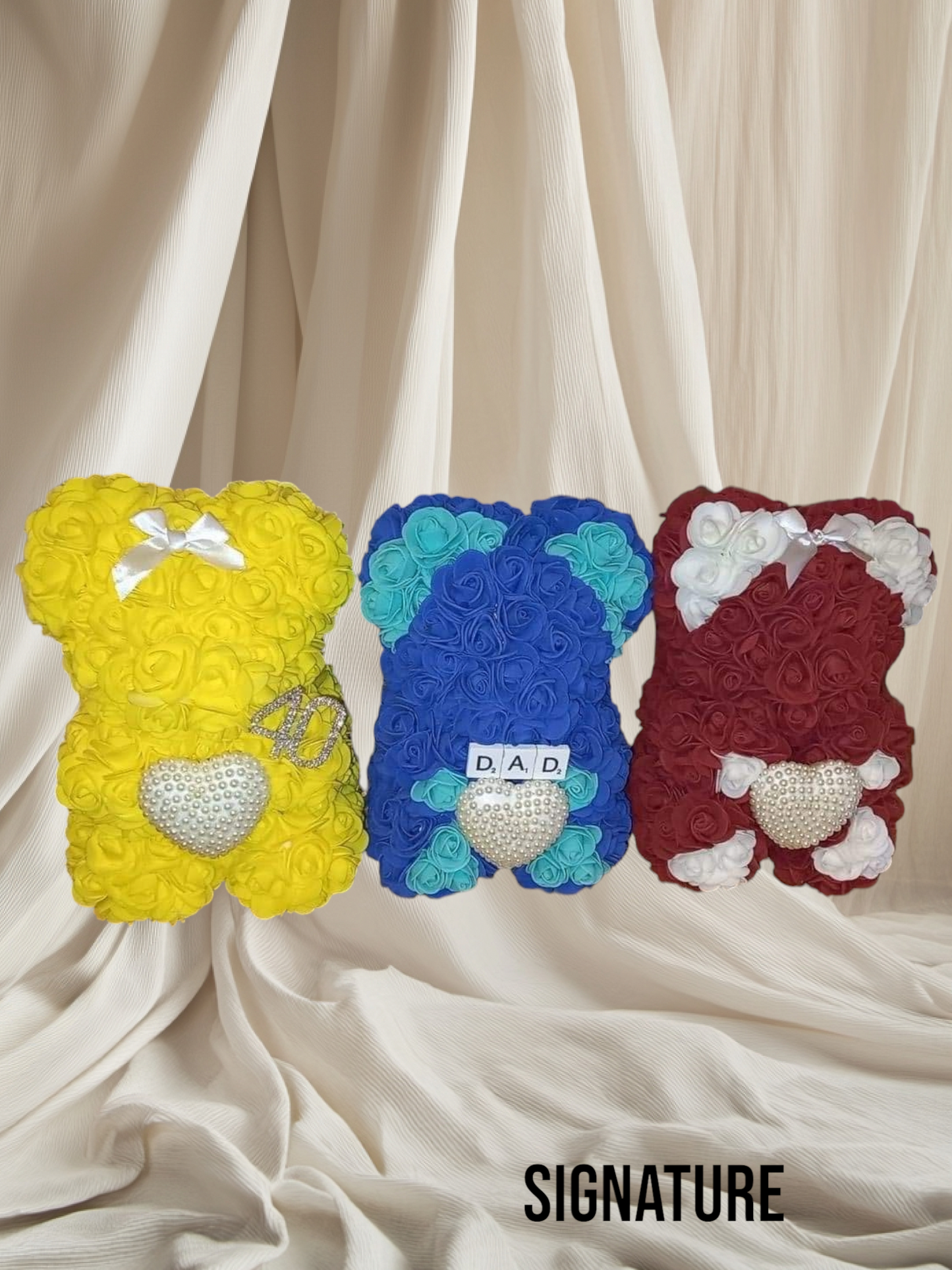 25cm Rose Bear