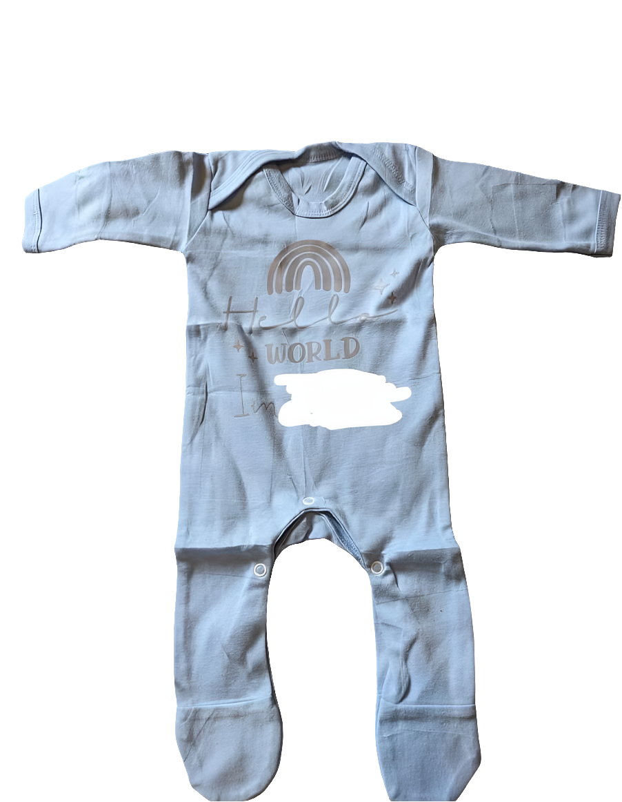 Personalised Babygrows, vests and bibs