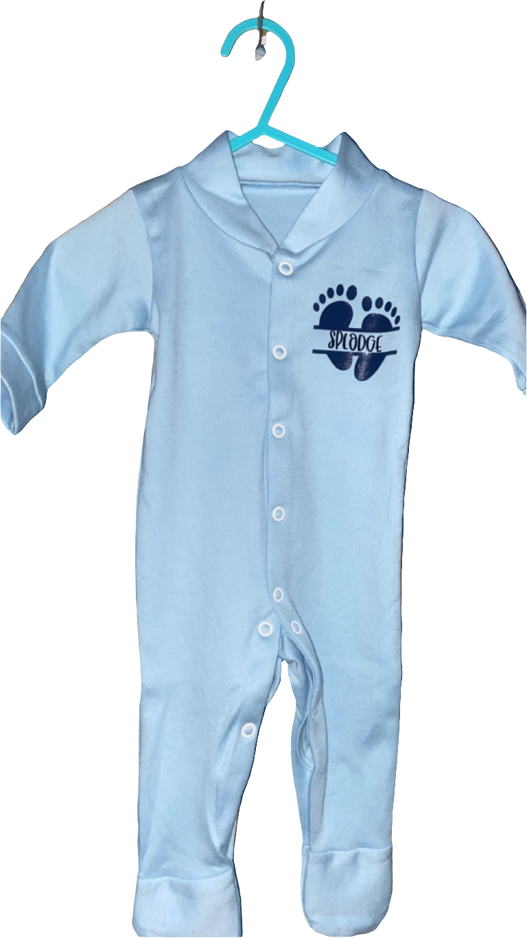 Personalised Babygrows, vests and bibs