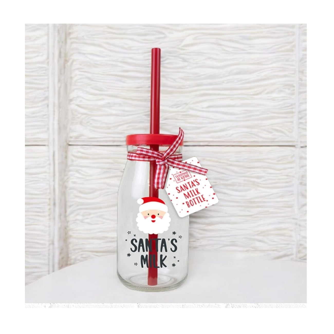 Santa milk bottles