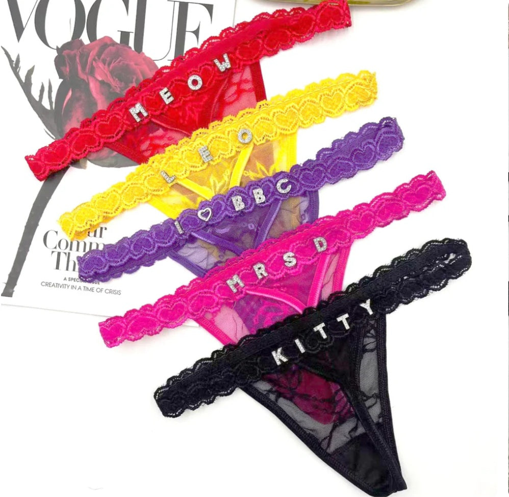 Personalised custom thongs