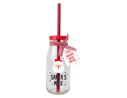 Santa milk bottles