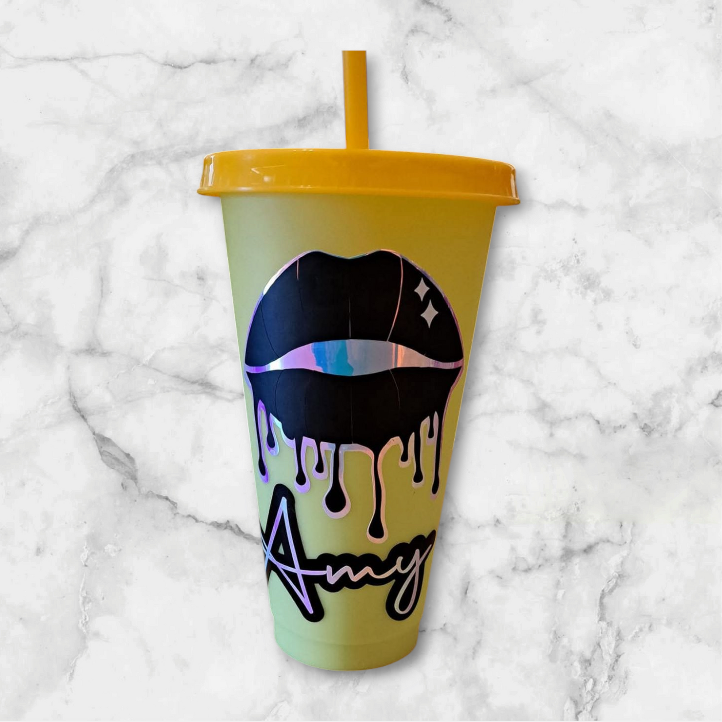 Personalised 24oz Tumbler Cup With Straw