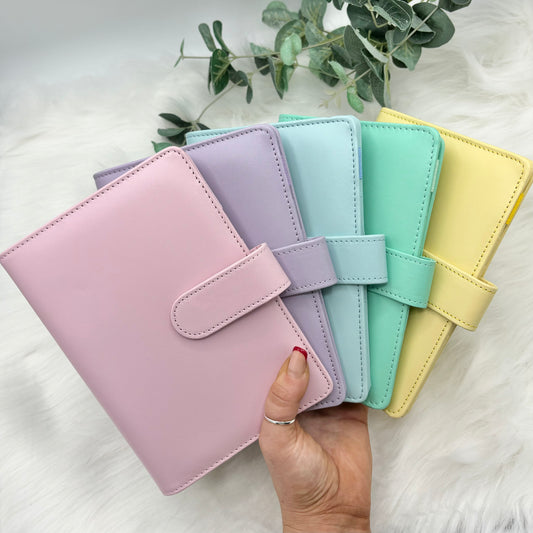 A6 budget binders pastel