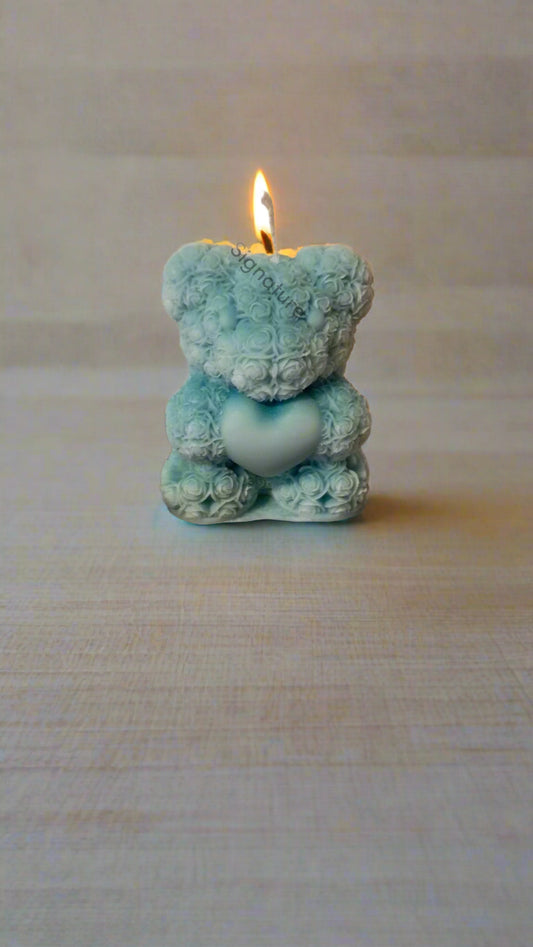 Rose Bear Candle