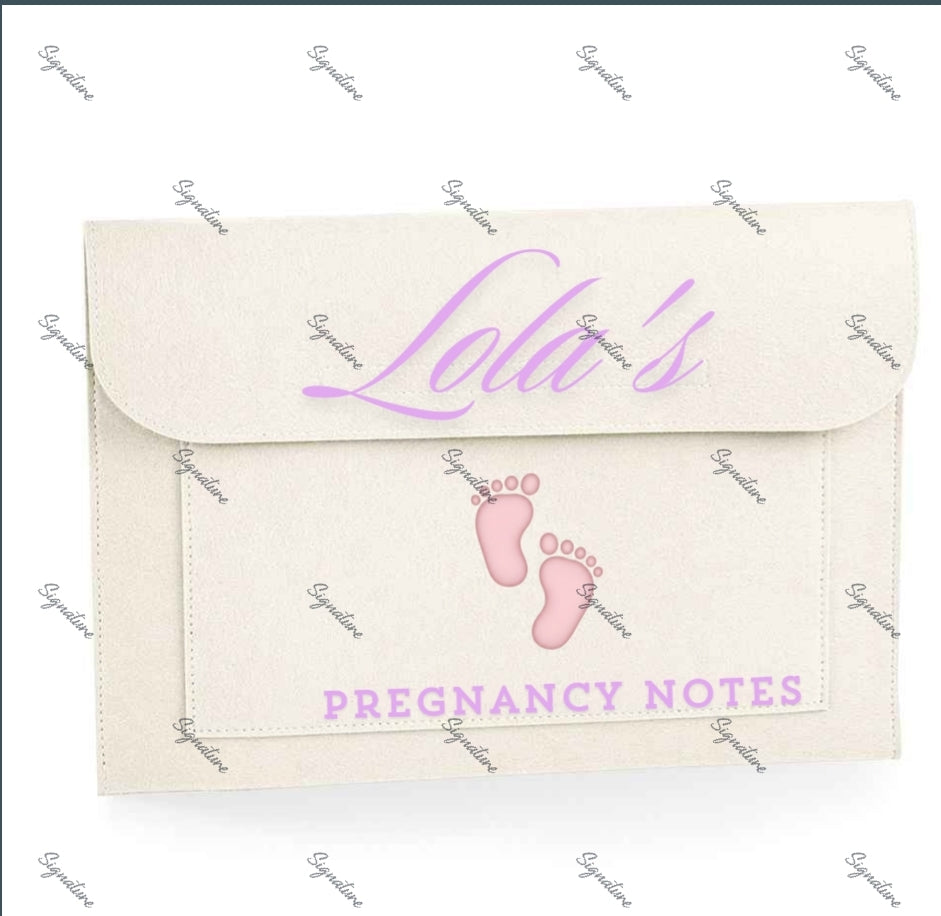 Personalised Pregnancy notes folder