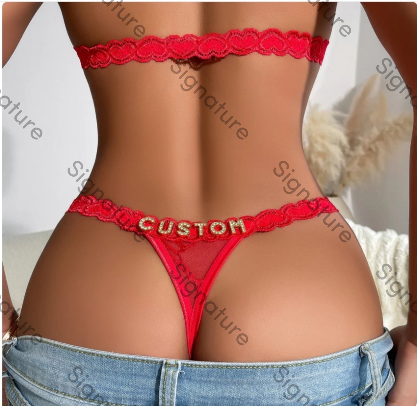 Personalised custom thongs