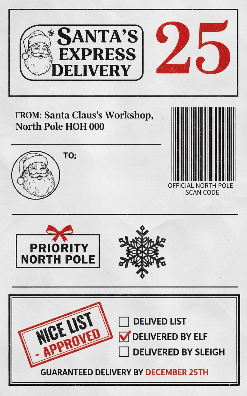 Personalised christmas labels
