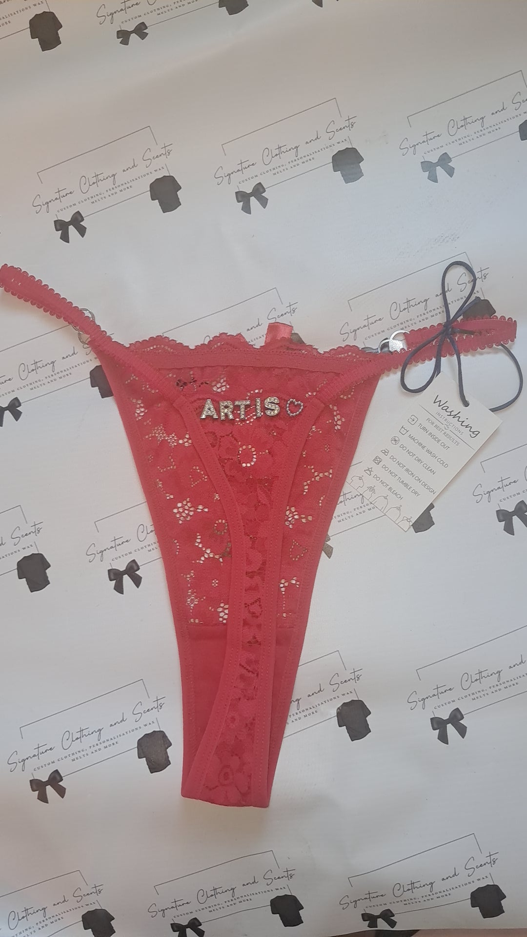 Personalised custom thongs