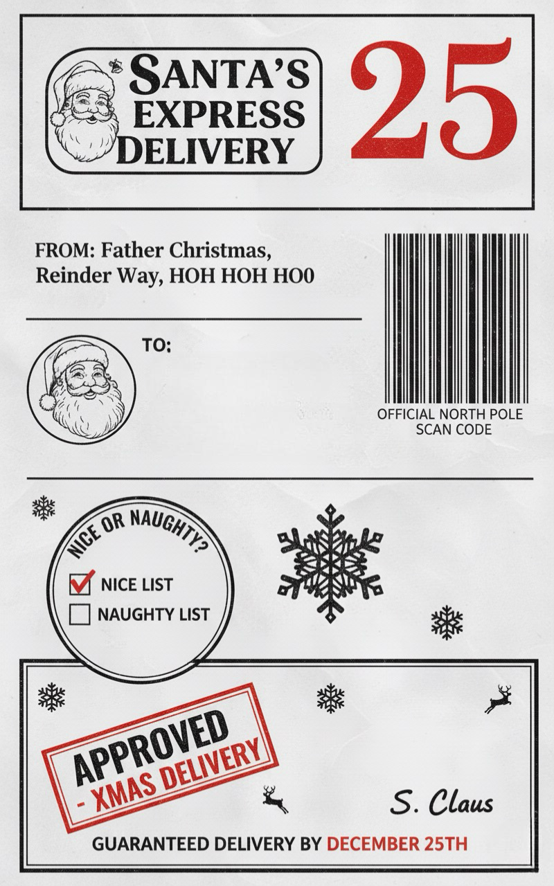 Personalised christmas labels