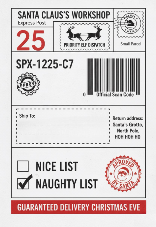 Personalised christmas labels