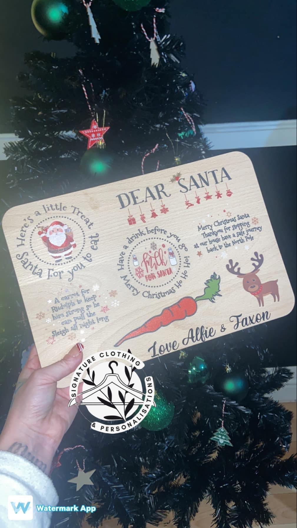 Personalised Santa boards