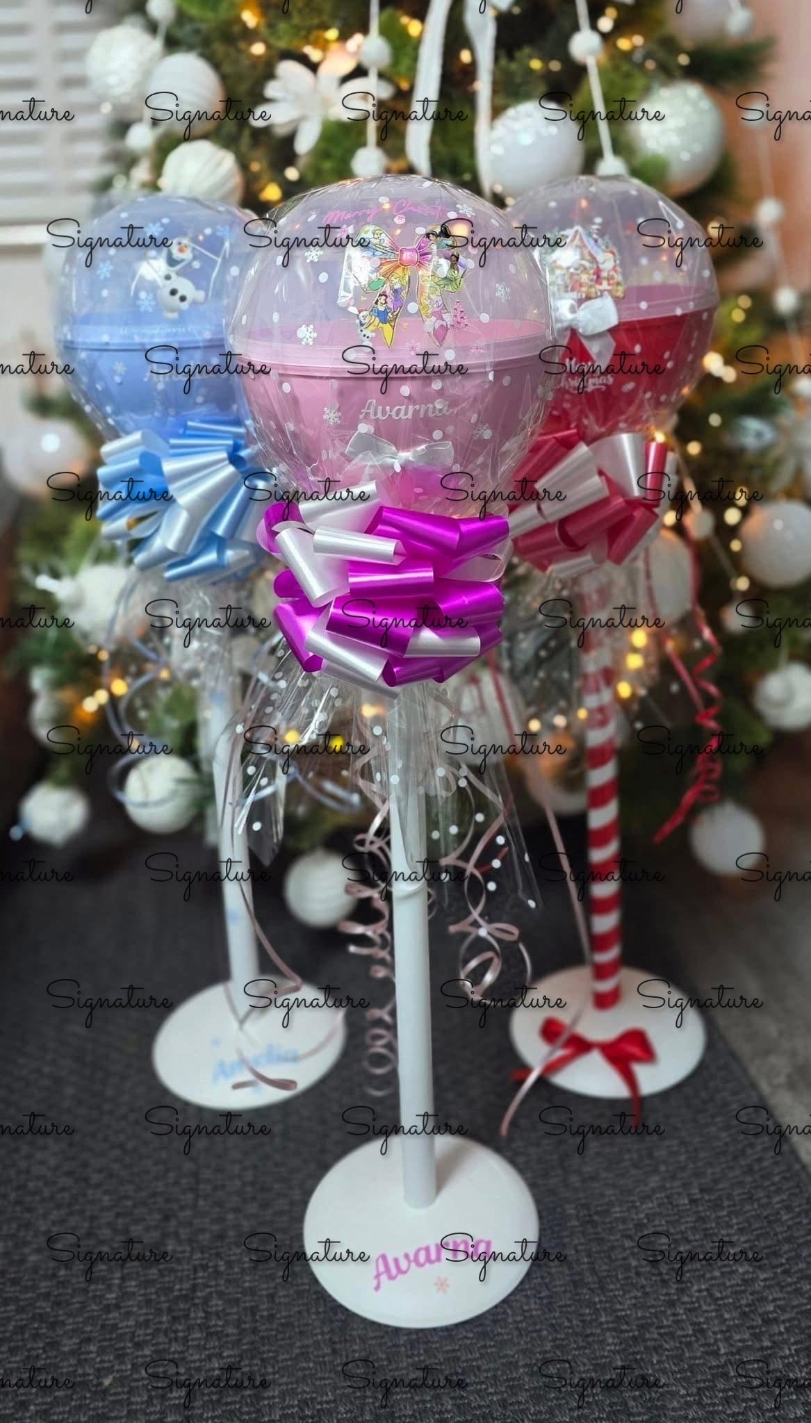 Giant fillable lollipops