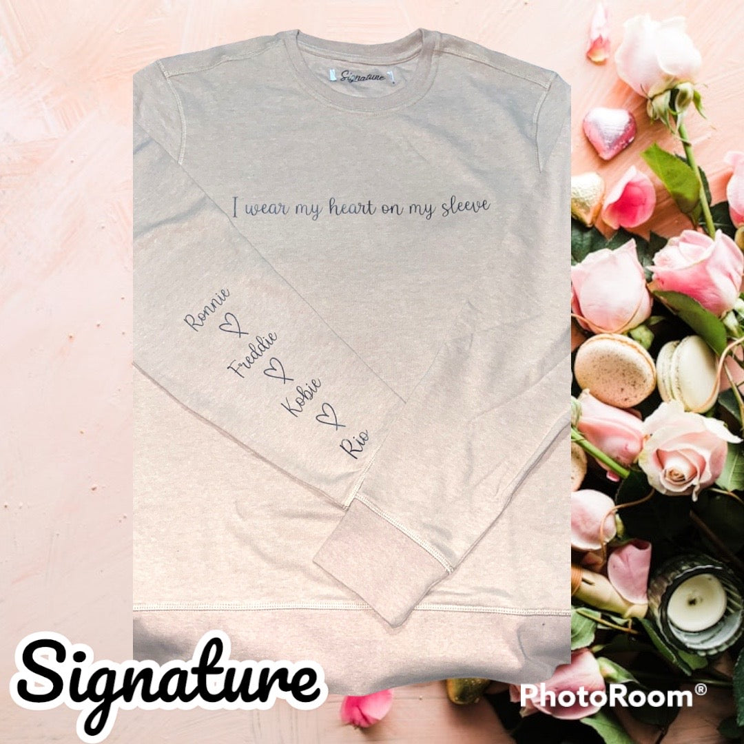 I wear my heart on my sleeve hoodies/sweaters