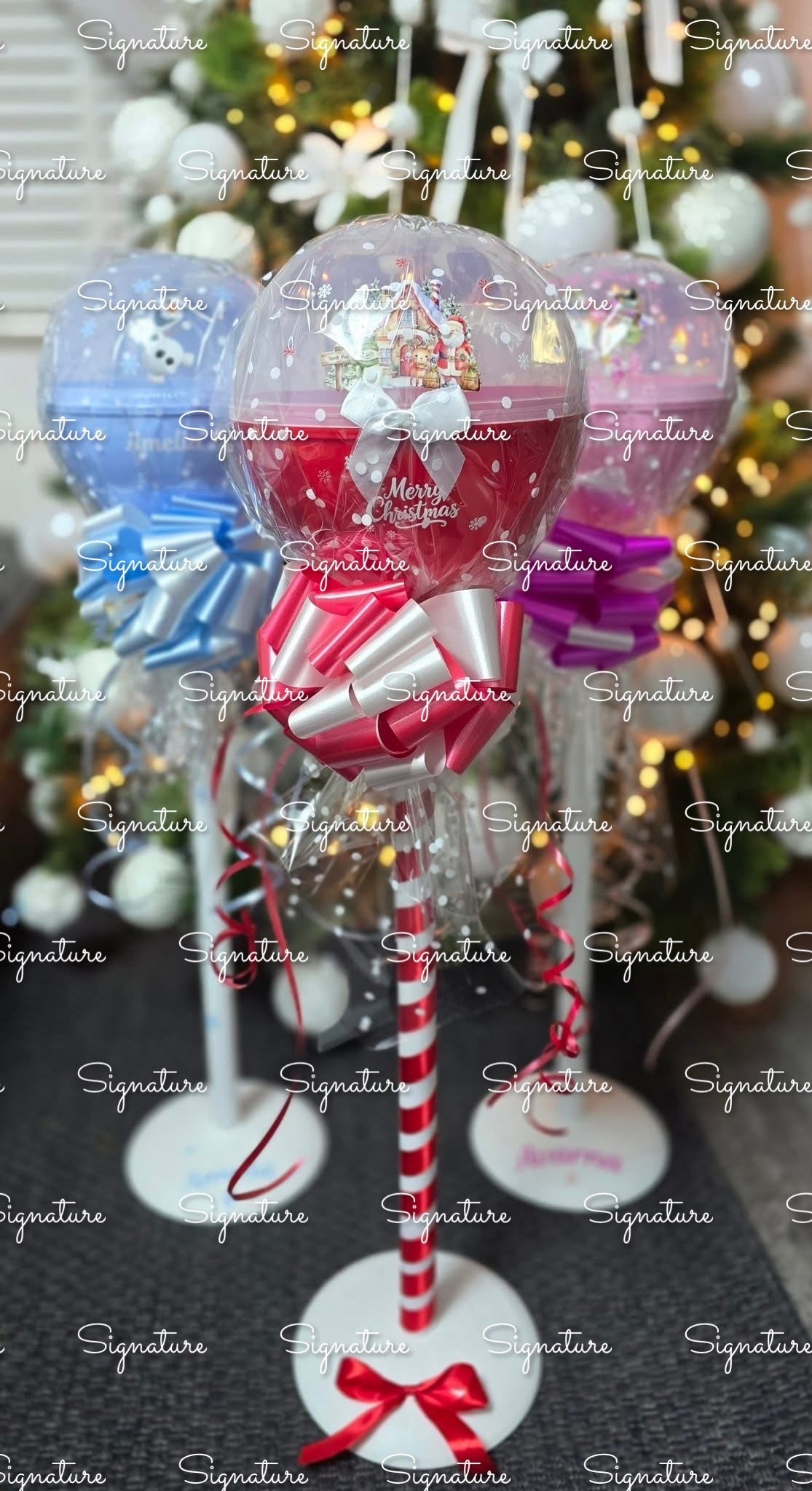 Giant fillable lollipops