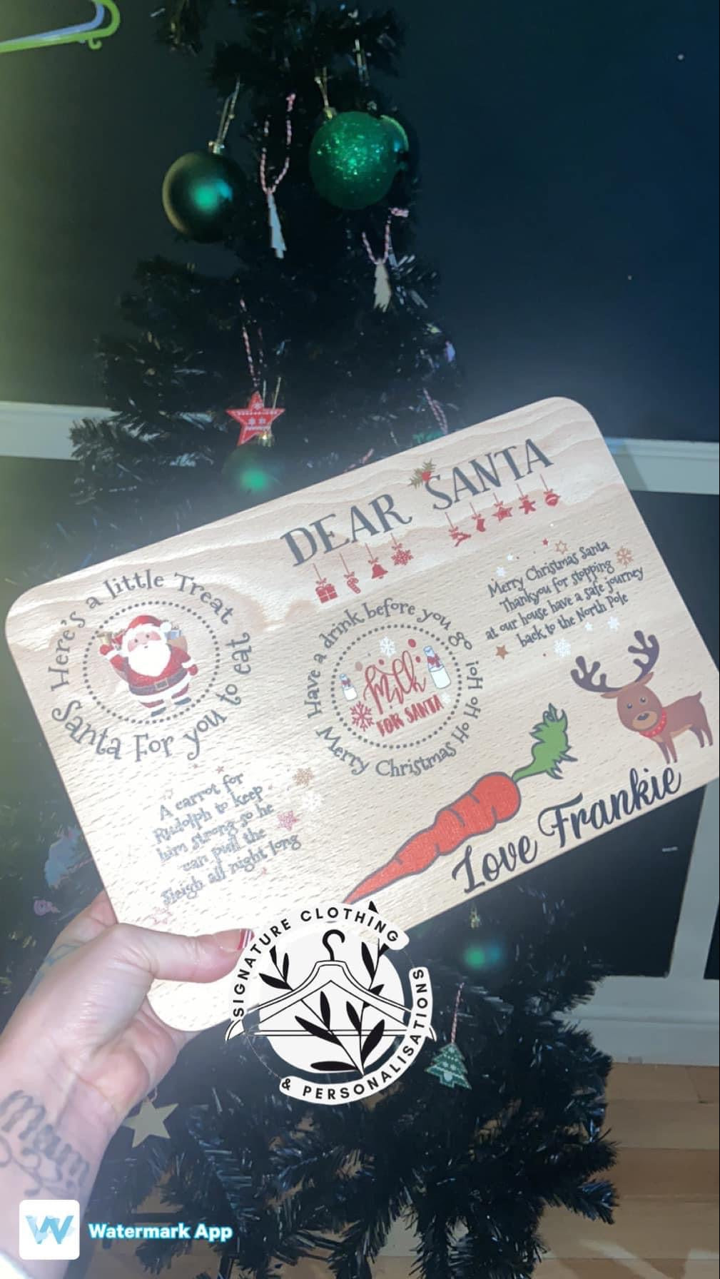 Personalised Santa boards