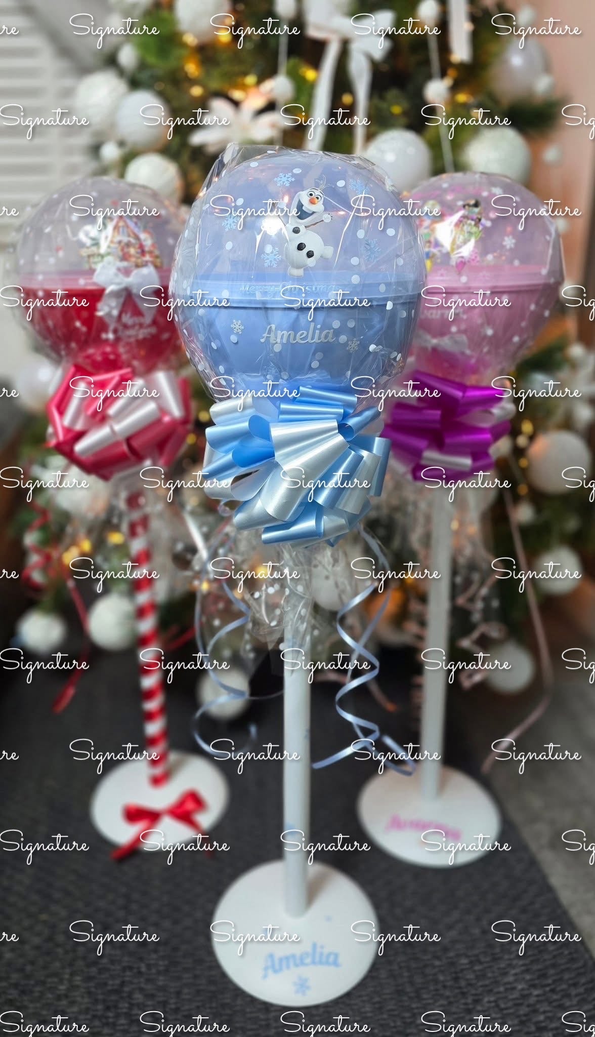 Giant fillable lollipops
