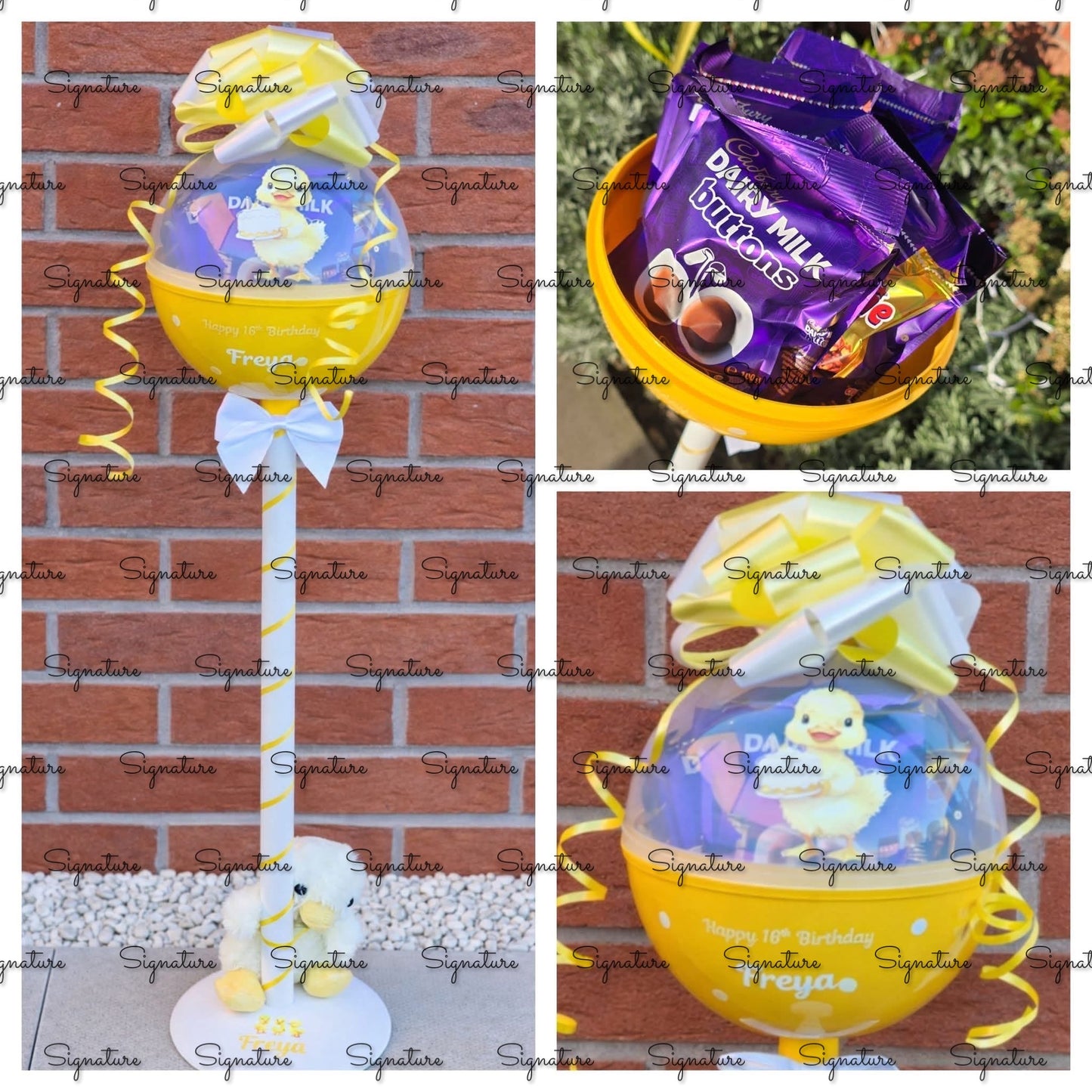 Giant fillable lollipops
