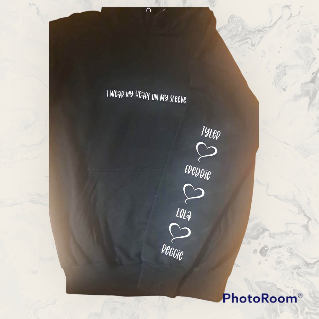 I wear my heart on my sleeve hoodies/sweaters