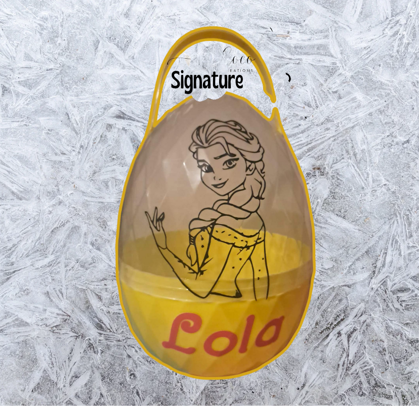 Personalised plastic fillable eggs