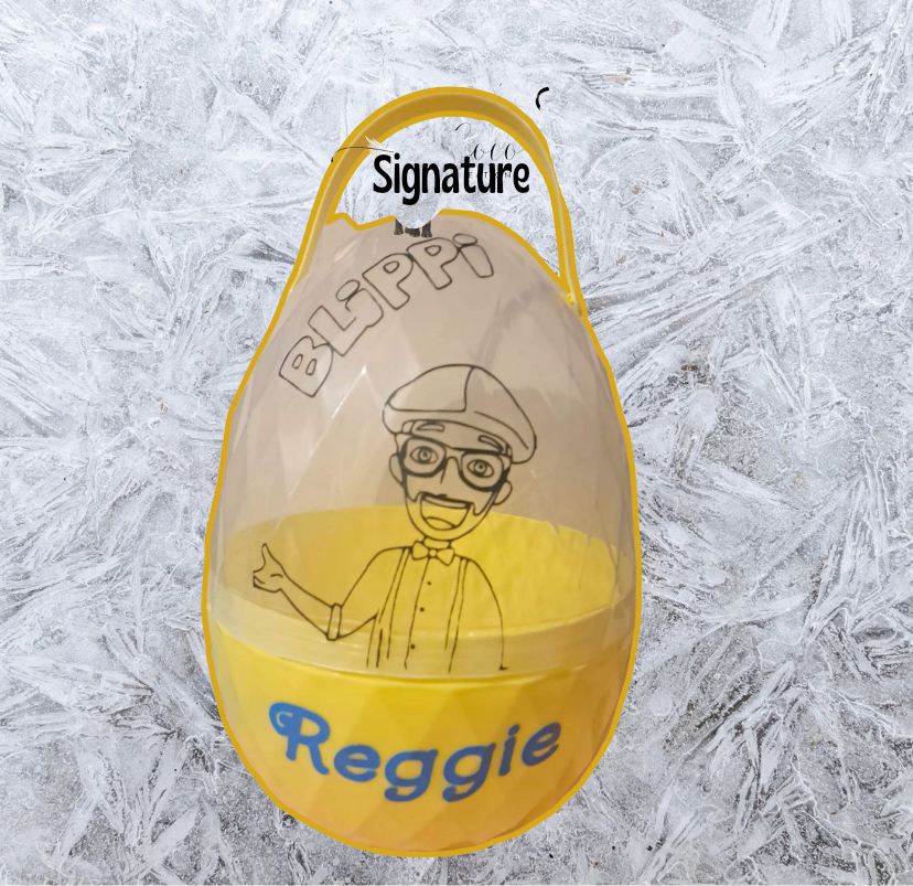 Personalised plastic fillable eggs