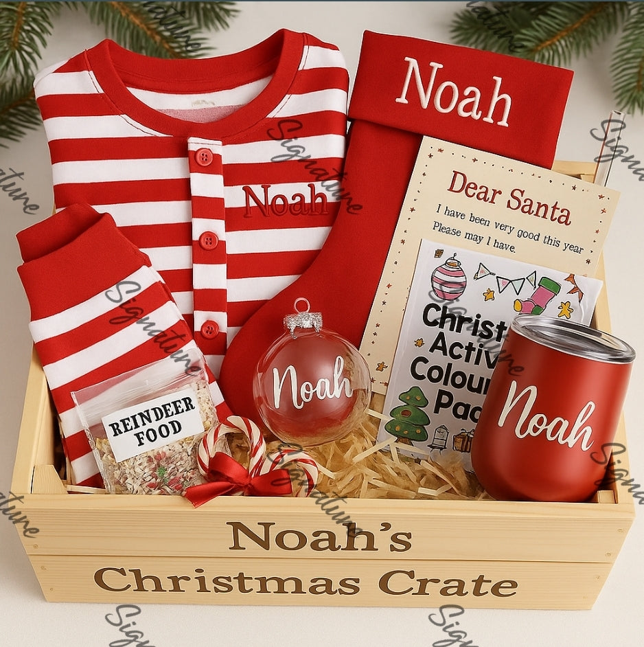 Pre Filled Christmas Crates for kids, women and men