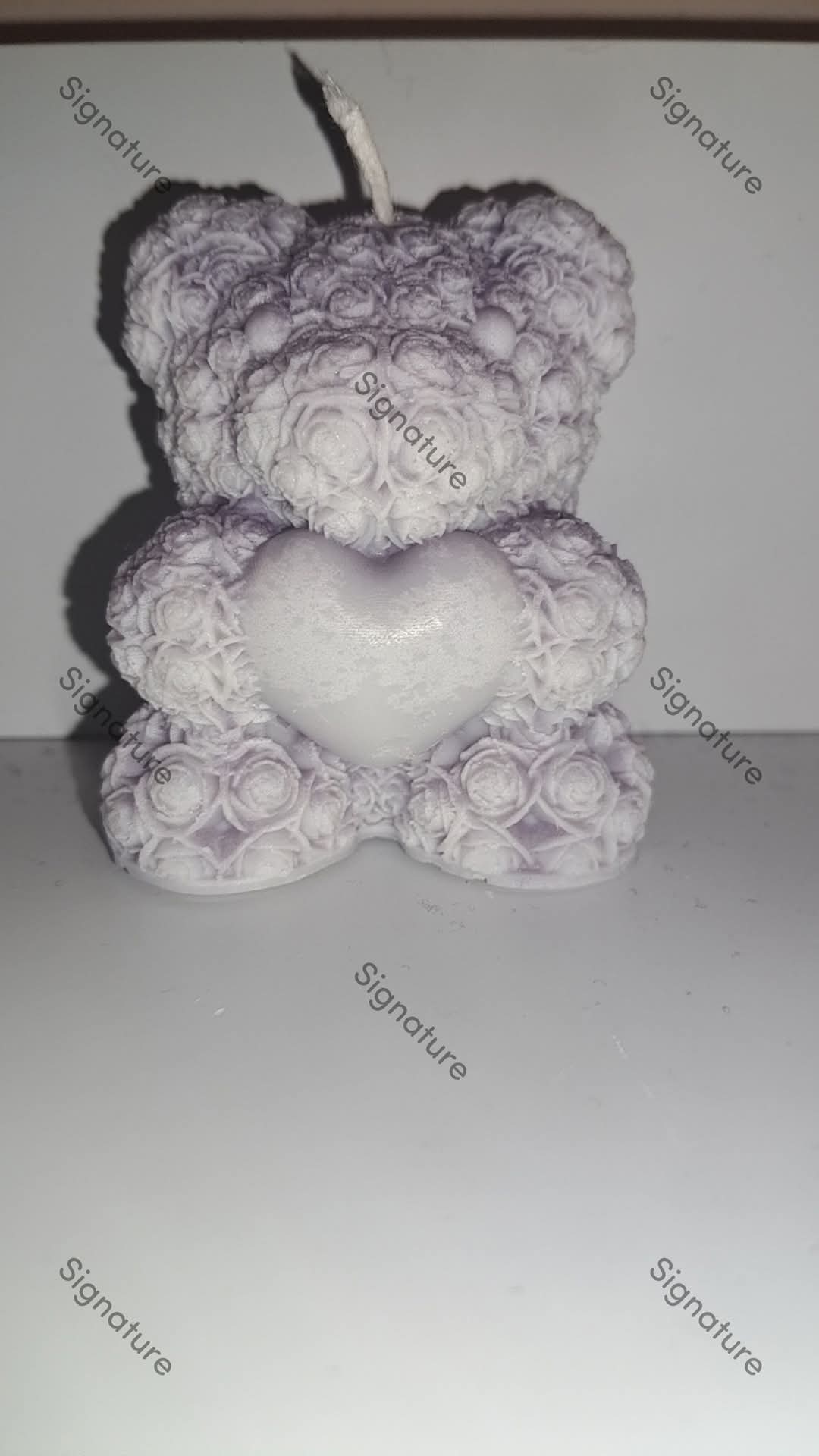 Rose Bear Candle