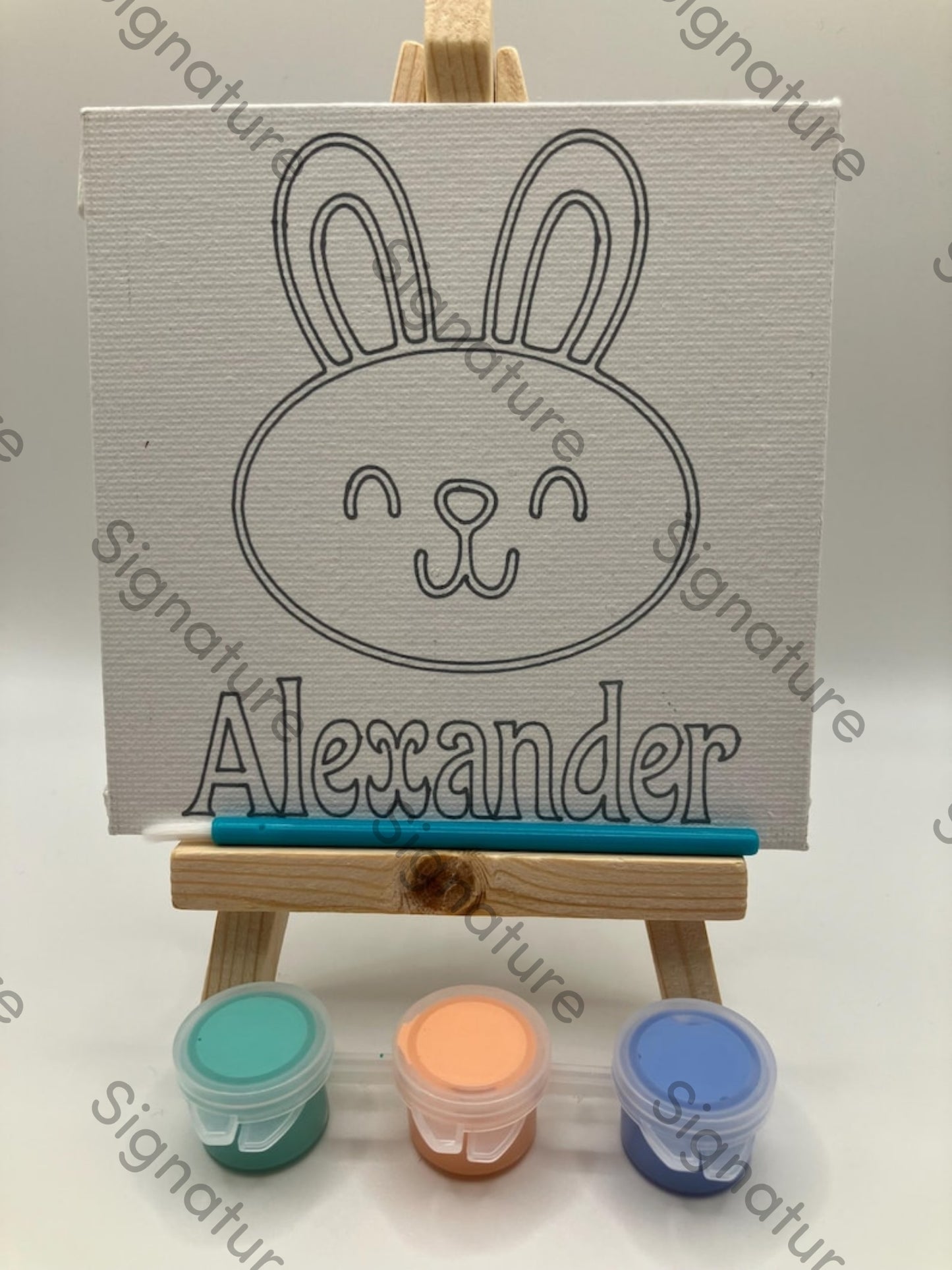 Personalised paint your own canvas kit