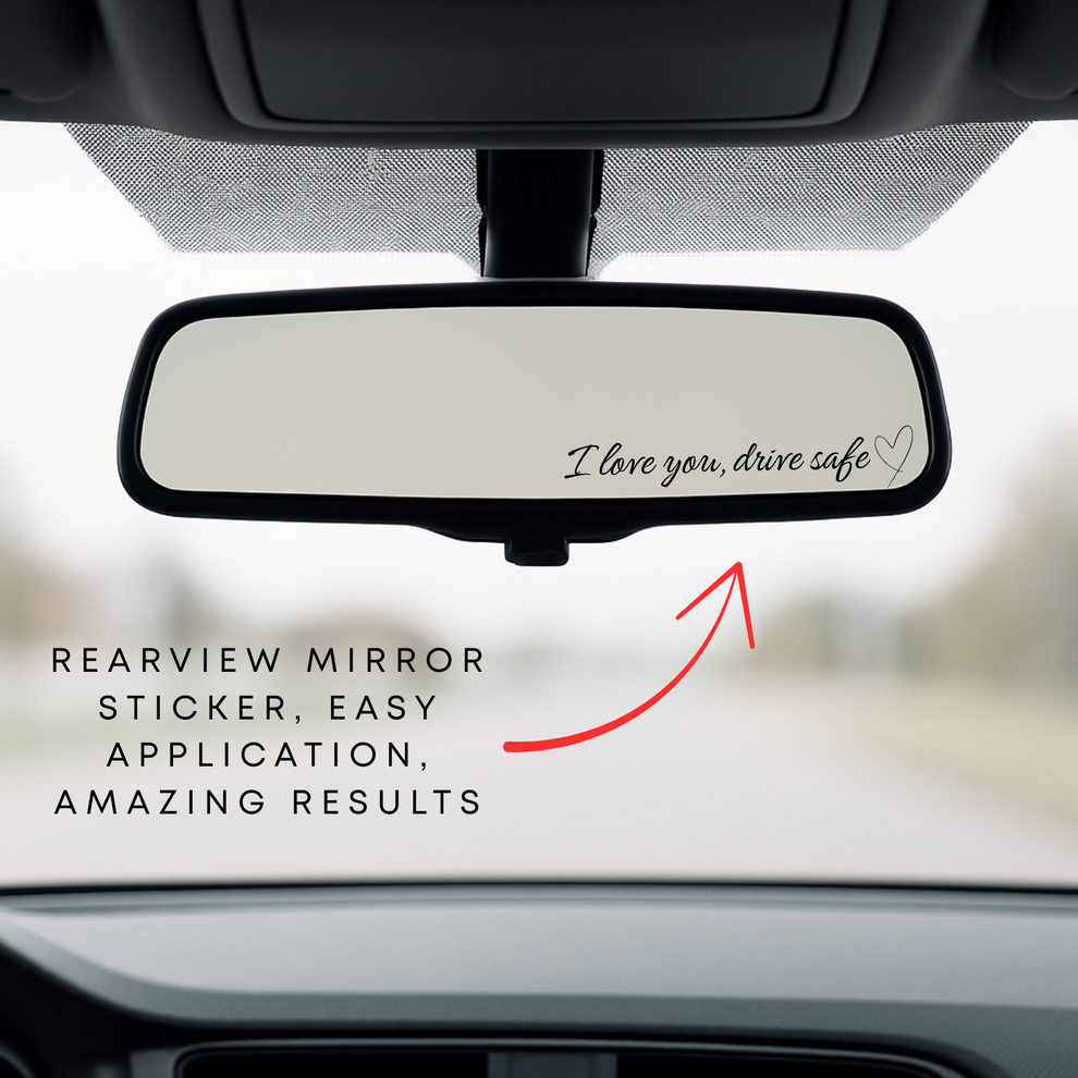 Rearview mirror stickers