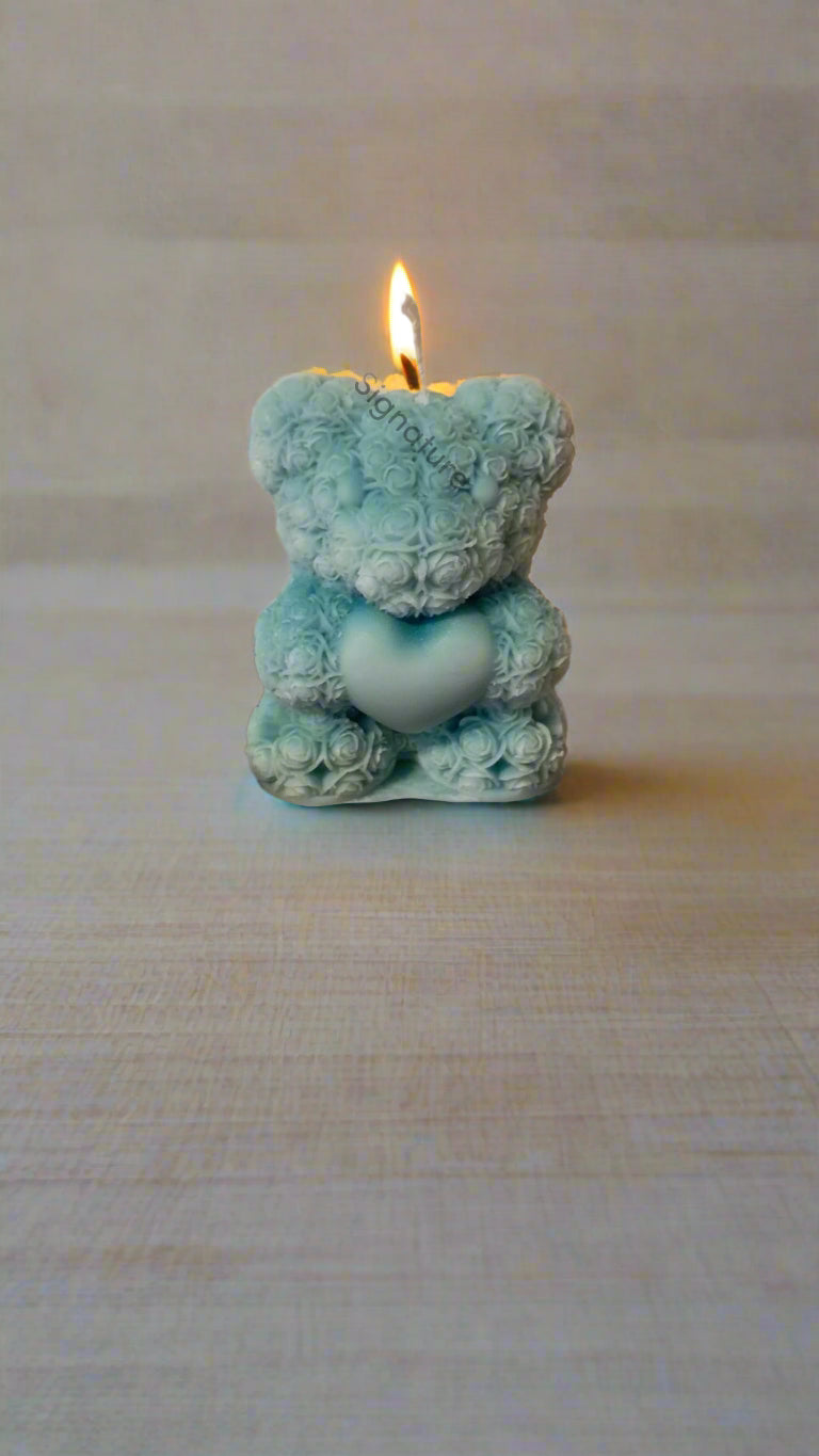 Rose Bear Candle