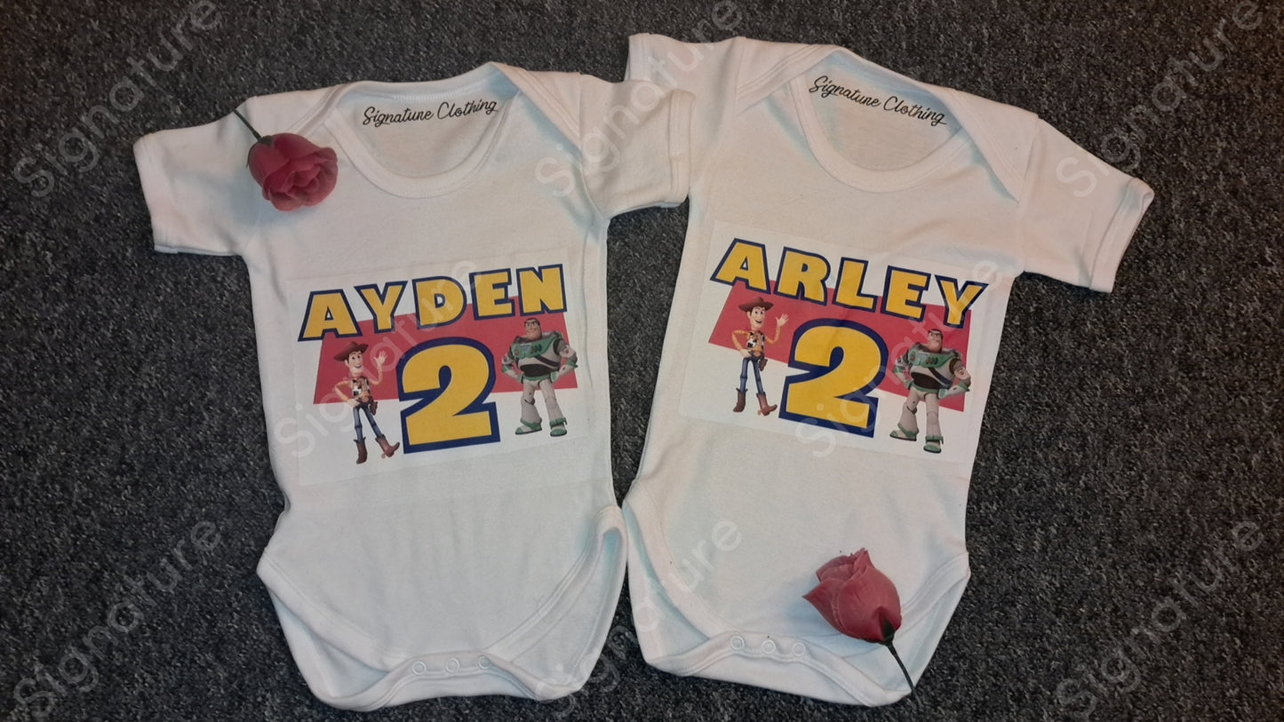 Personalised Babygrows, vests and bibs