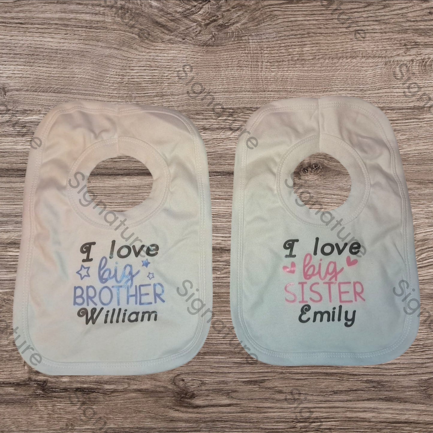 Personalised Babygrows, vests and bibs
