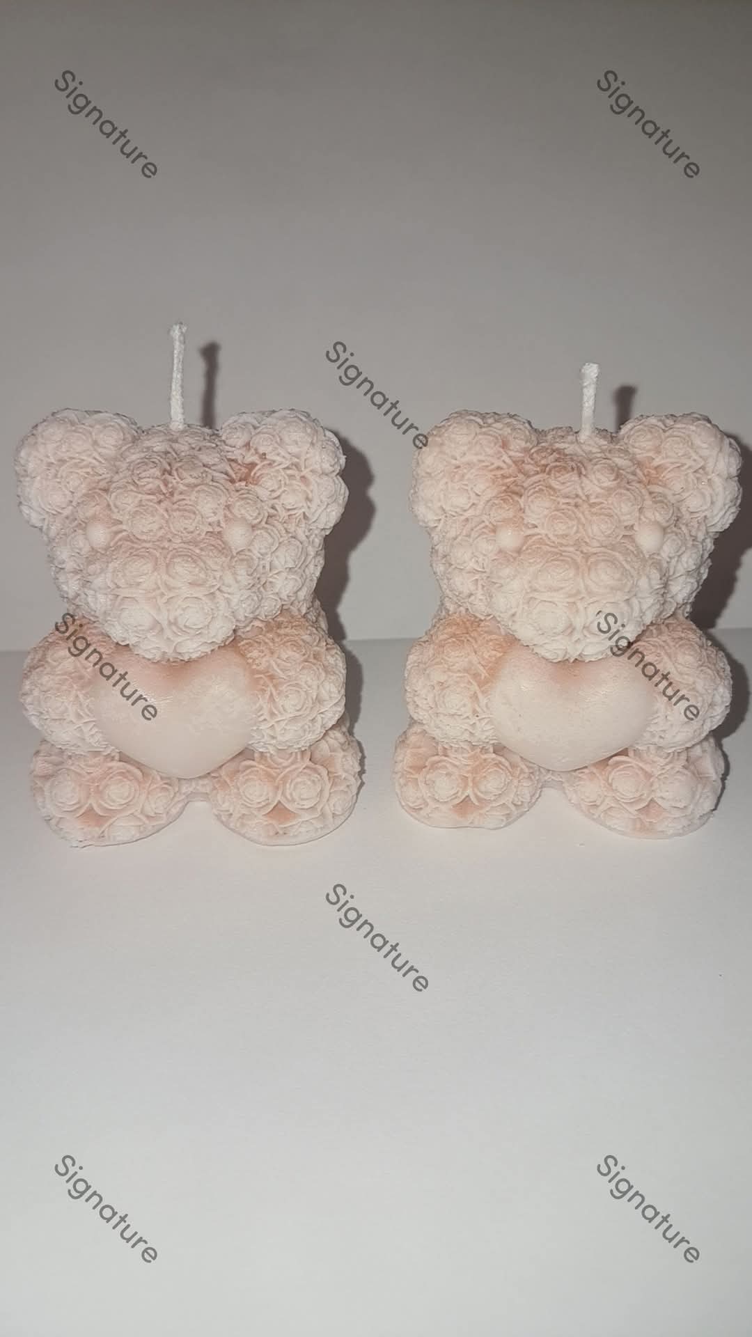 Rose Bear Candle